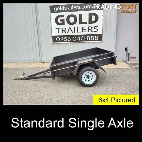 6x4 Single Axle Box Trailer