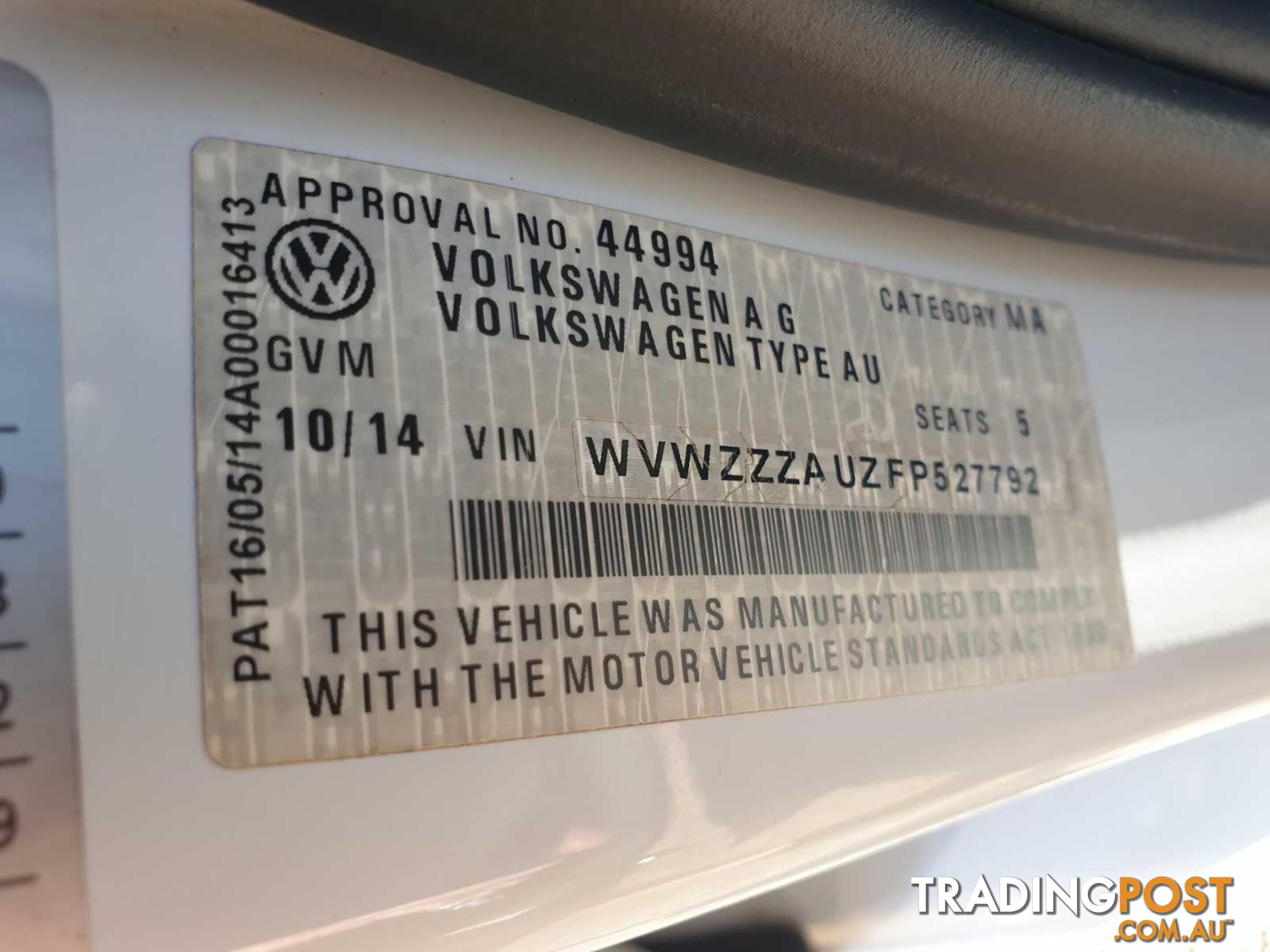 2014 VOLKSWAGEN GOLF 90TSICOMFORTLINE AUMY15 4D WAGON