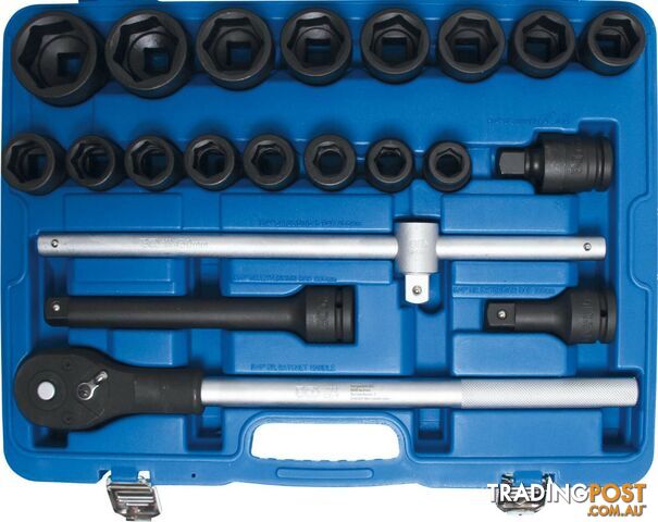 BGS Germany 21-pcs Impact Wrench Driver Ratchet Socket Set 3/4" Drive Rattle Gun