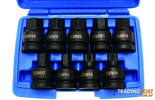 BGS Germany Top Impact 3/4" Drive Socket Set Spline Hexagon Allen Hex Rattle Gun