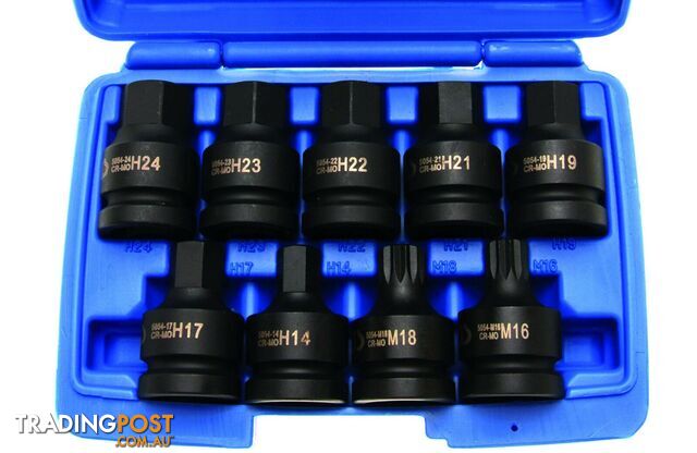 BGS Germany Top Impact 3/4" Drive Socket Set Spline Hexagon Allen Hex Rattle Gun