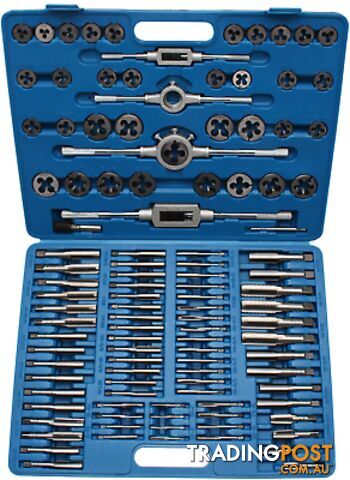 BGS Germany 110-pc Tap and Die Set SAE UNC UNF 4/40"-3/4" M6-M18 Metric Combined