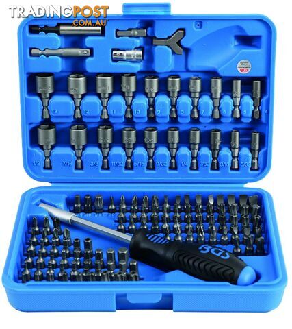 BGS Germany 122-pc Screw Driver Bit Socket Set Slot Phillips Torx Spinner Handle