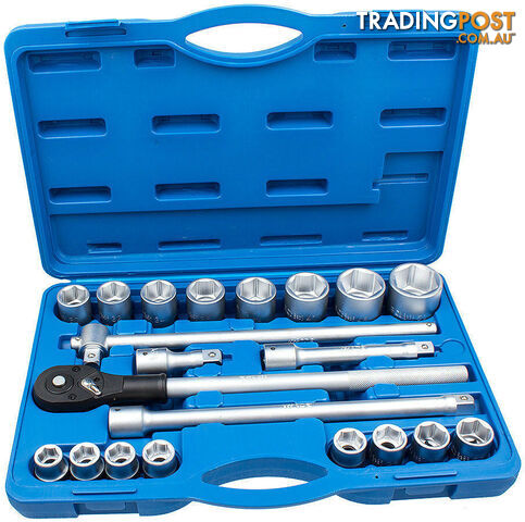 BGS Germany 21-pc Reversible Ratchet Wrench Metric 19-50mm Socket Set 3/4"Drive