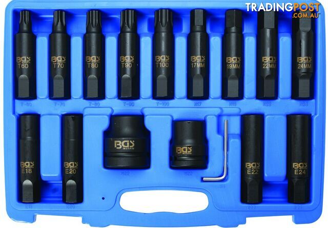 BGS Germany Hex Torx Wrench Rattle Gun Impact Socket Set 3/4" Drive 1" Drive
