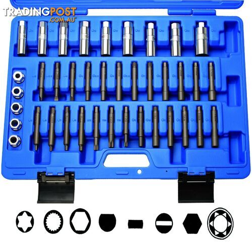 BGS Germany 39-pcs Suspension Socket Set Bit Strut Shock Absorber Torx Slot Tool