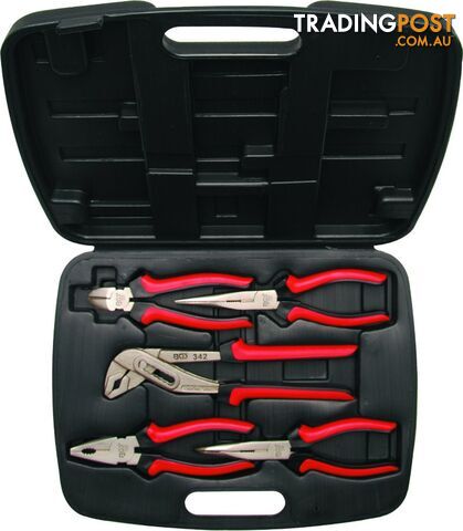 BGS Germany 5-pieces Waterpump Pliers Diagonal Cutters Long Nose Cr-V Steel Set