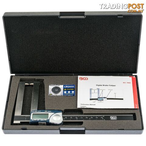 BGS Germany Digital Disc Brake Vernier Caliper 140mm 5" SAE IMPERIAL METRIC Case