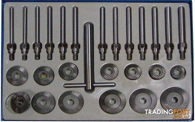 BGS Germany 27-pcs Engine Valve Cast Alloy Seat Cutter Set 30-60mm Mill Milling