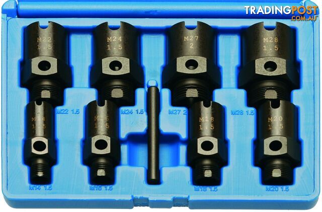 BGS Germany 9-pc Air Conditioning Gas Hydraulic Fitting Tap Thread Repair Chaser