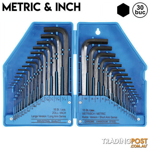 BGS Germany 30-pc Allen Wrench Hexagon Hex Key Set SAE Imperial Metric 0.7-10mm - photo 4 of 11