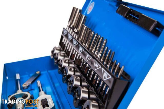 BGS Germany 32-pieces Trade Metric M3-M12 Tap and Die Set HSS G Steel Metal Case - photo 3 of 11