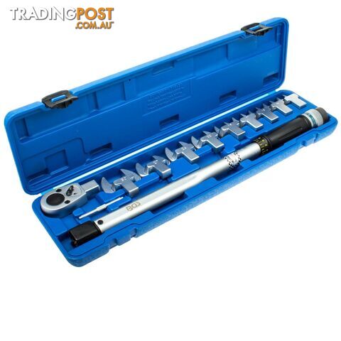 BGS Germany 11-pcs Torque Wrench Crow Foot Socket Set 13-30mm 40-210Nm...