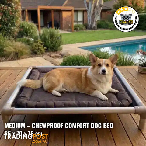 Medium Comfort Chew-Proof Dog Bed
