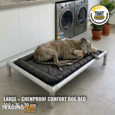 Large Comfort Chew-Proof Dog Bed