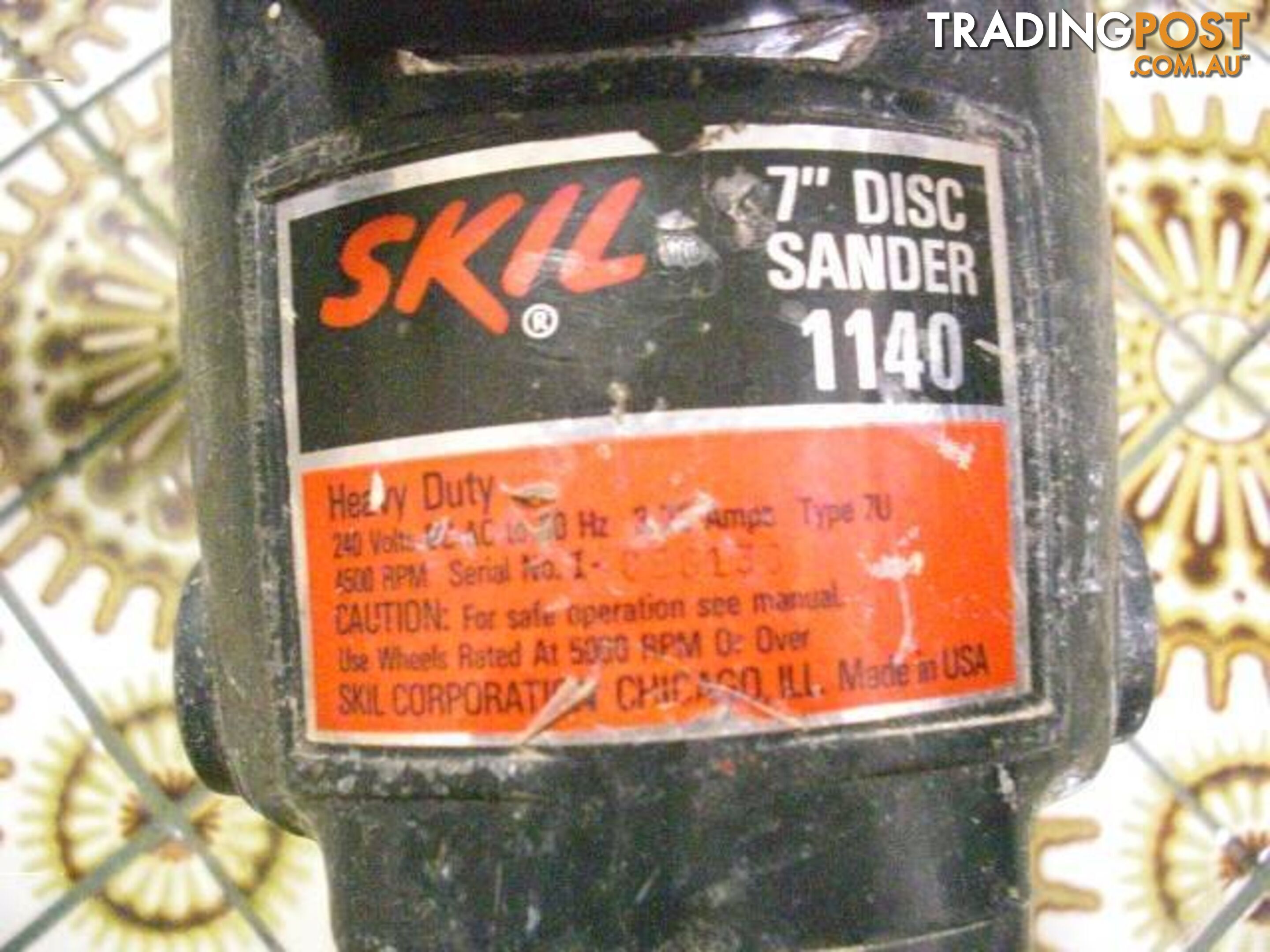 .SKILL 1140 7IN SANDER made in USA PERFECT working condition