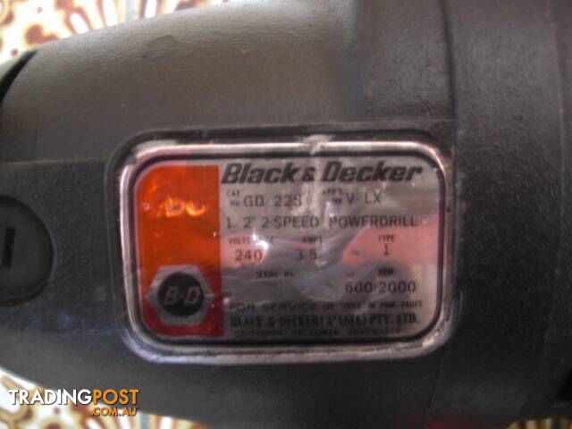 BLACK&DECKER GD 22s VLX heavy metal CASING 2way hammer & NON HAMM