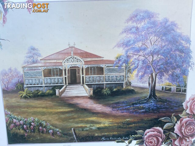 Framed Print of a Classic Queenslander Home by Marie Kennedy Cole