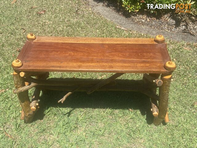 Handmade bush timber bench or unique coffee table  option