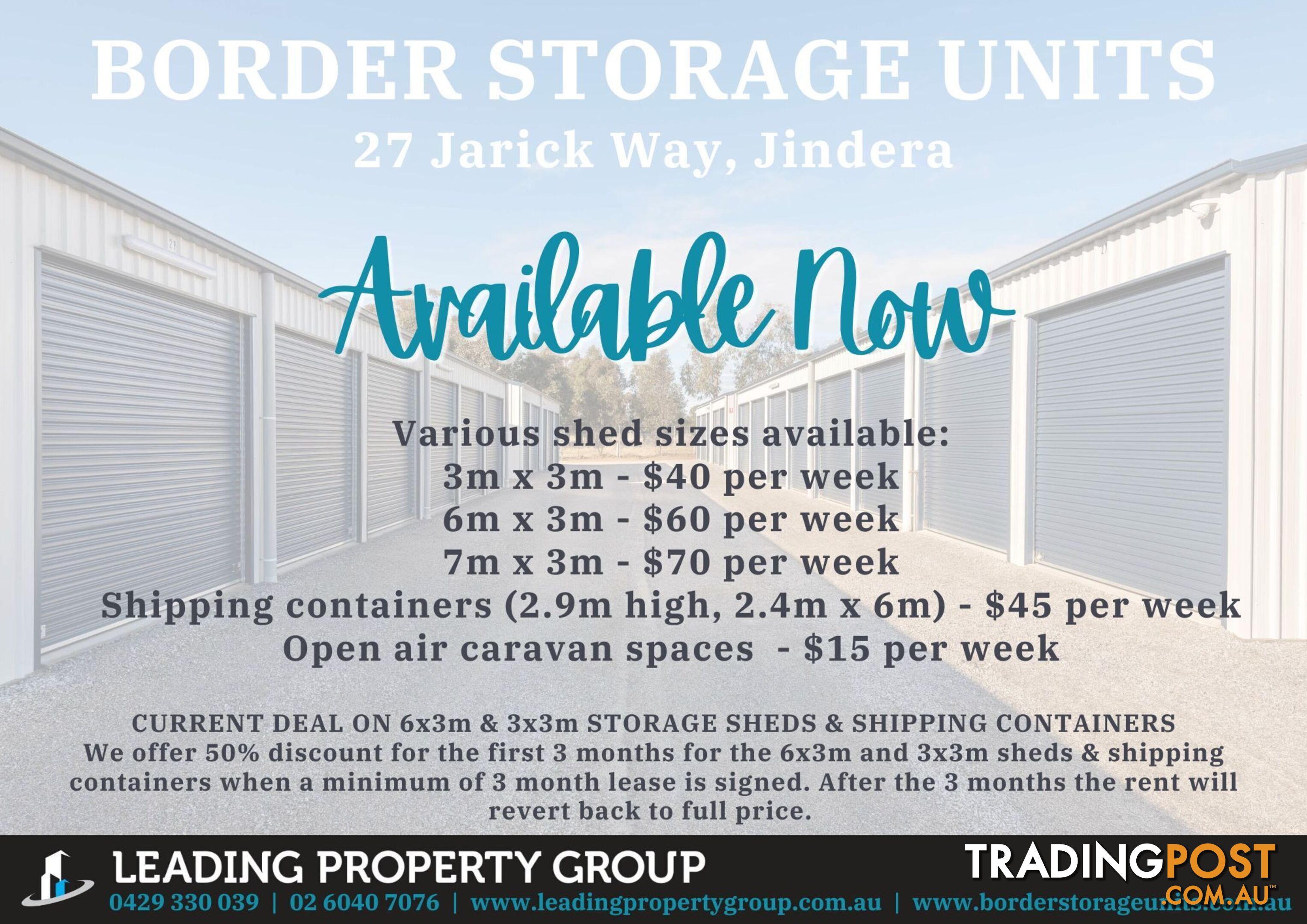 Border Storage Sheds 27 Jarick Way JINDERA NSW 2642