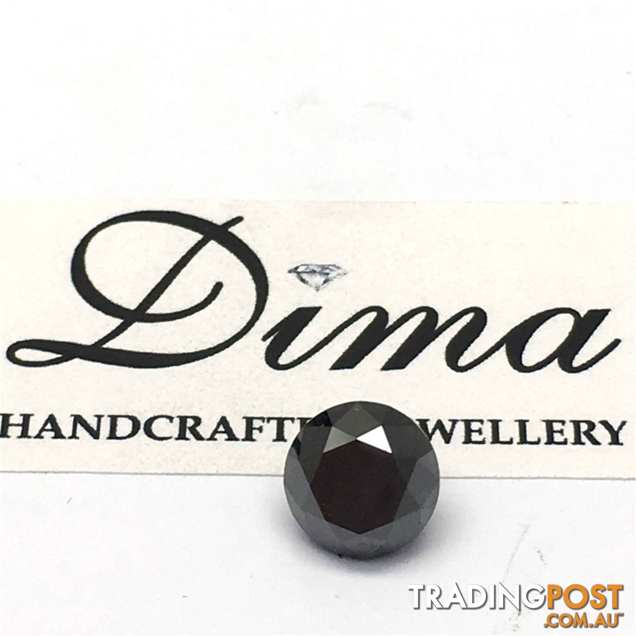 One Stone Black Diamond Round 0.58ct (5.3mm)