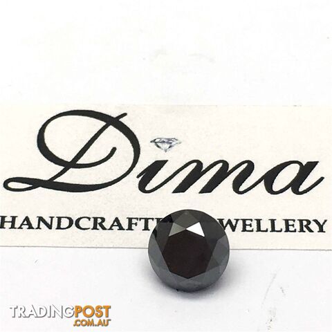 One Stone Black Diamond Round 0.58ct (5.3mm)