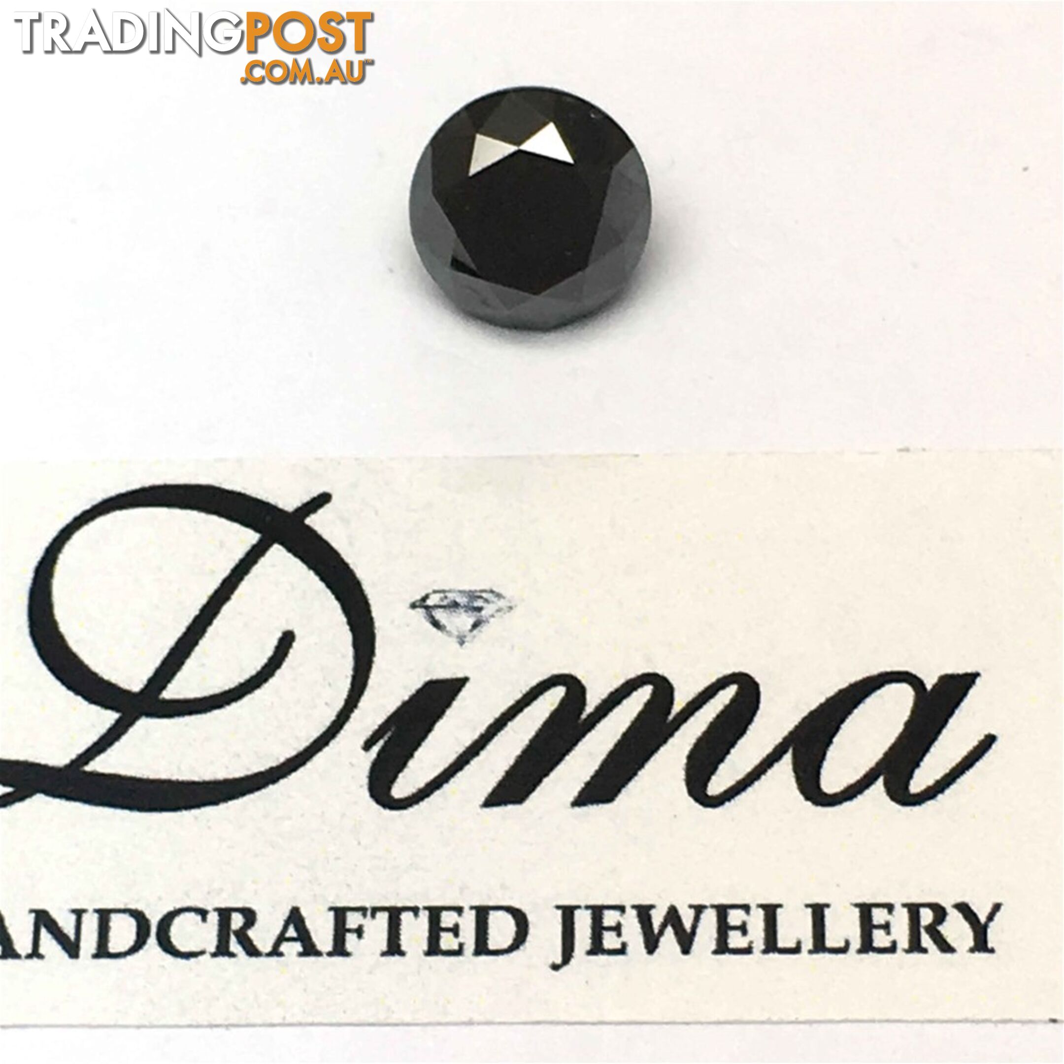 One Stone Black Diamond Round 0.58ct (5.3mm)