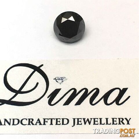 One Stone Black Diamond Round 0.58ct (5.3mm)