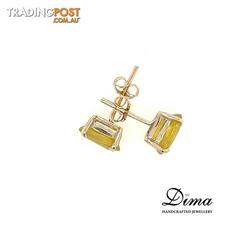 9ct Yellow Gold, 5.84ct Sapphire Earring