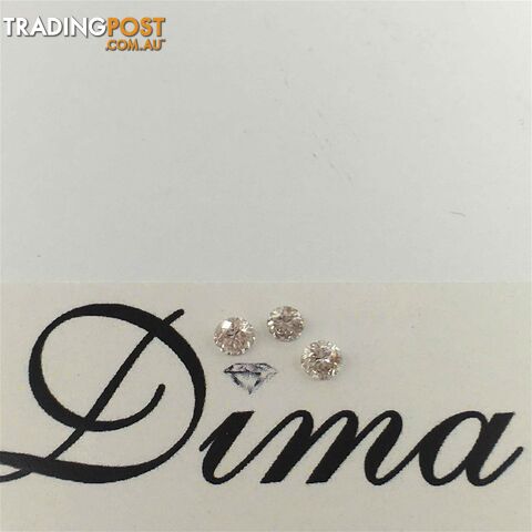 0.053ct Three StoneS Pink Diamond Round