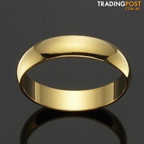 18ct Yellow Gold Plated Men's Band Ring (5mm) - US Size 13