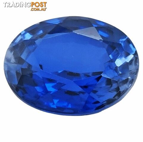 One Oval Synthetic Blue Sapphire