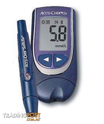 Accu Chek GO Blood Glucose Monitoring Meter Testing *brand new