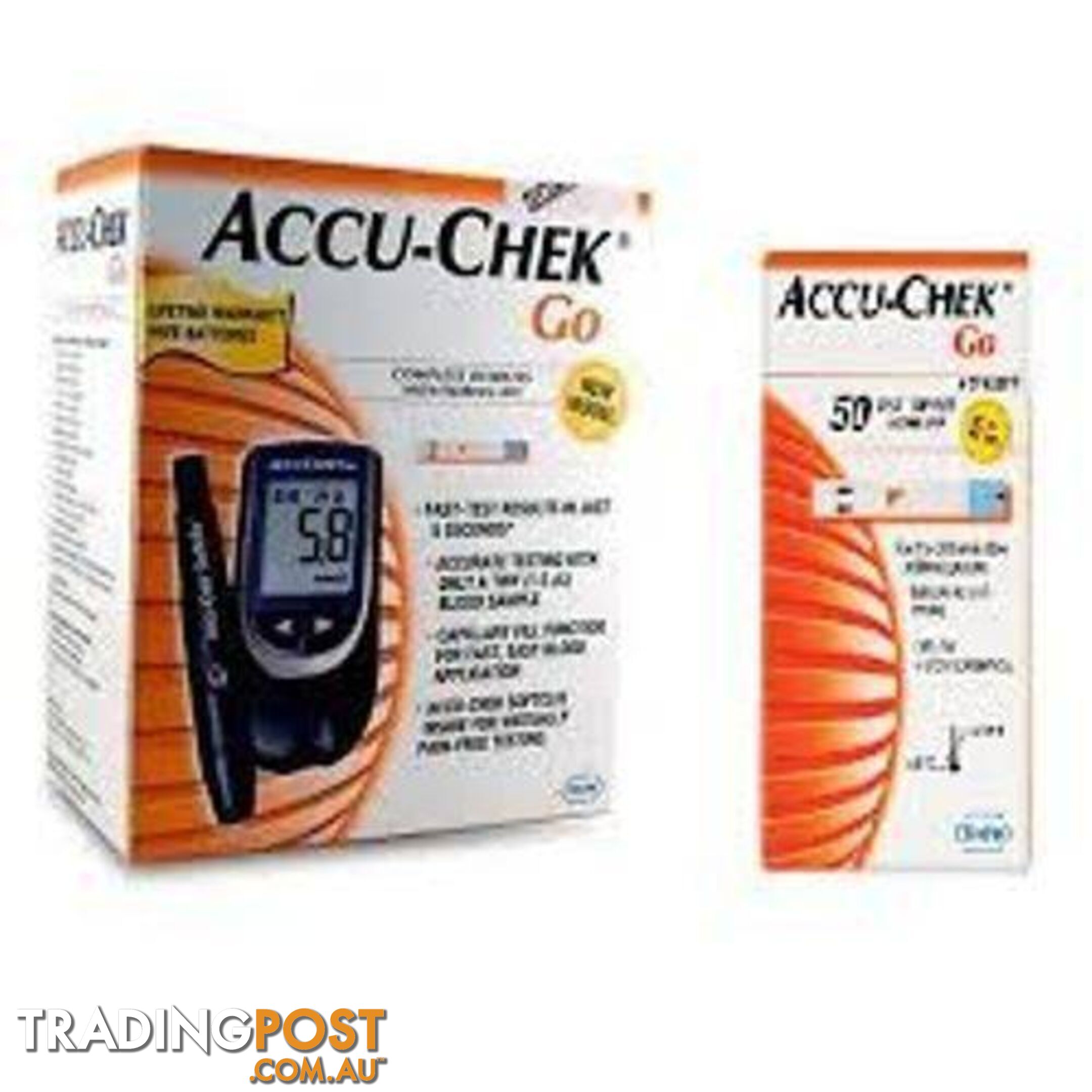 Accu Chek GO Blood Glucose Monitoring Meter Testing *brand new