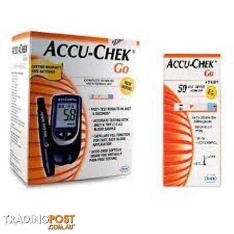 Accu Chek GO Blood Glucose Monitoring Meter Testing *brand new