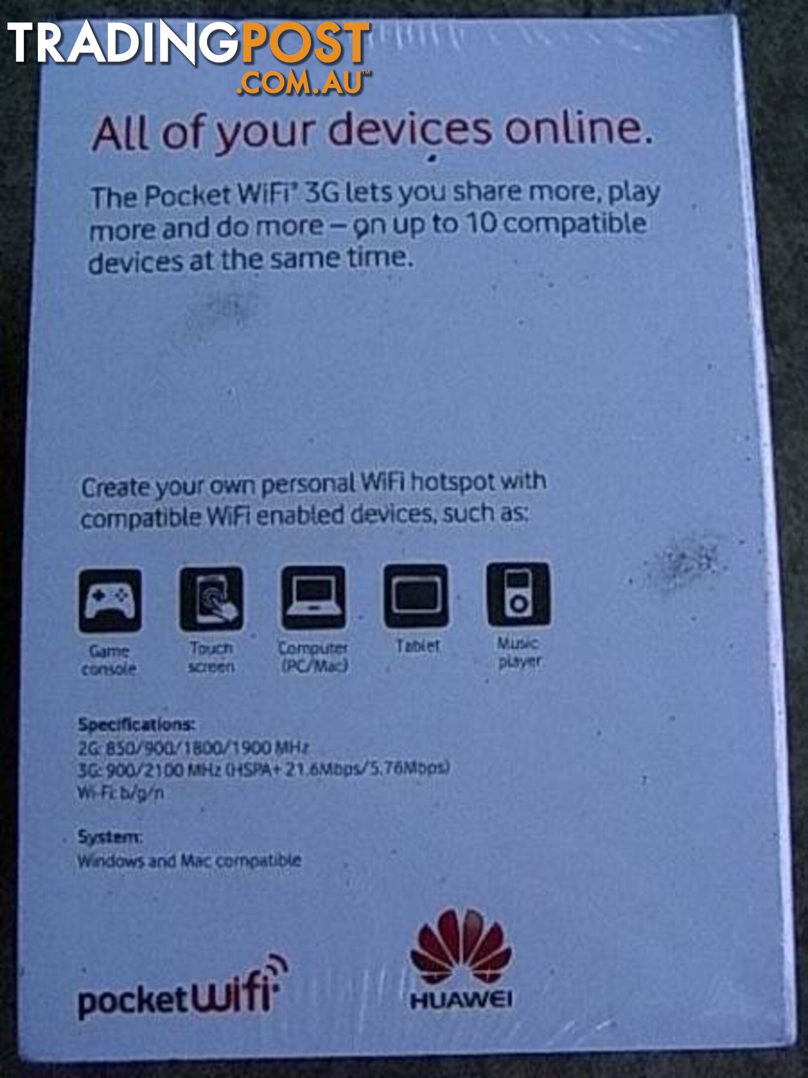 New Vodafone Pocket WiFi 3G includes ***3GB** data pickup or post