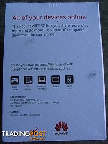 New Vodafone Pocket WiFi 3G includes ***3GB** data pickup or post