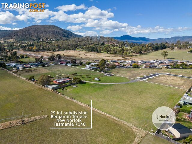 Lots 1-29 Benjamin Terrace NEW NORFOLK TAS 7140