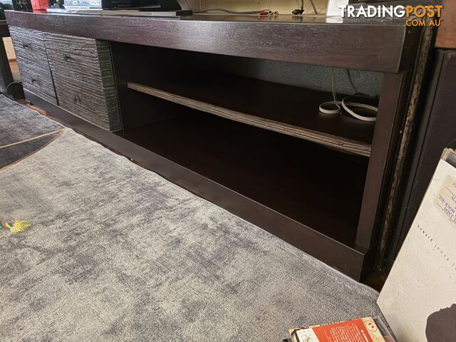 TV Unit + Side Table – Solid Timber, Excellent Condition