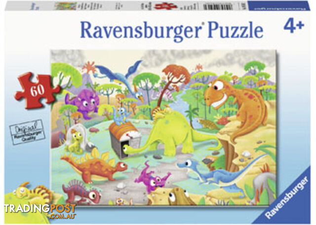 Ravensburger - Time Traveling Dinos Puzzle 60pc