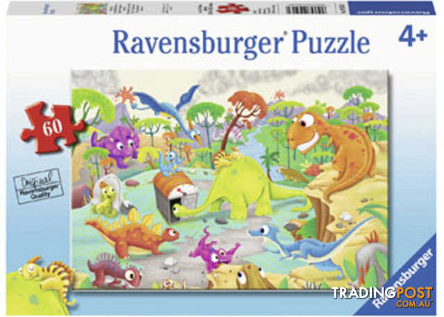 Ravensburger - Time Traveling Dinos Puzzle 60pc