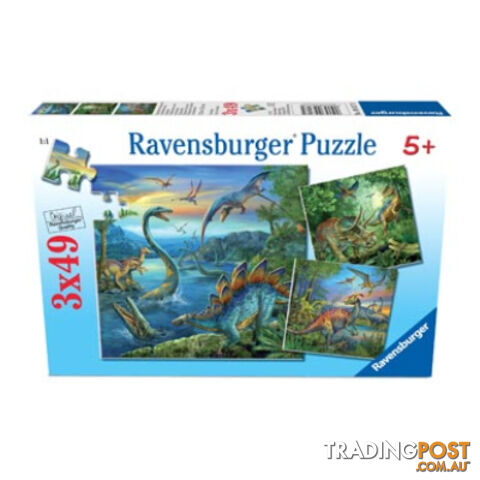 Ravensburger - Dinosaur Fascination Puzzle 3x49pc