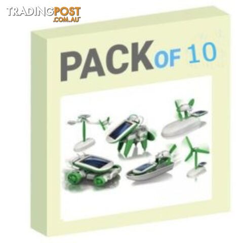 Diy 6 In 1 Educational Solar Toy / Robot Kit (With box packaging) Pack of 10