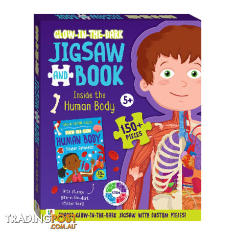 Glow in the Dark Jigsaw and Book : Inside the Human