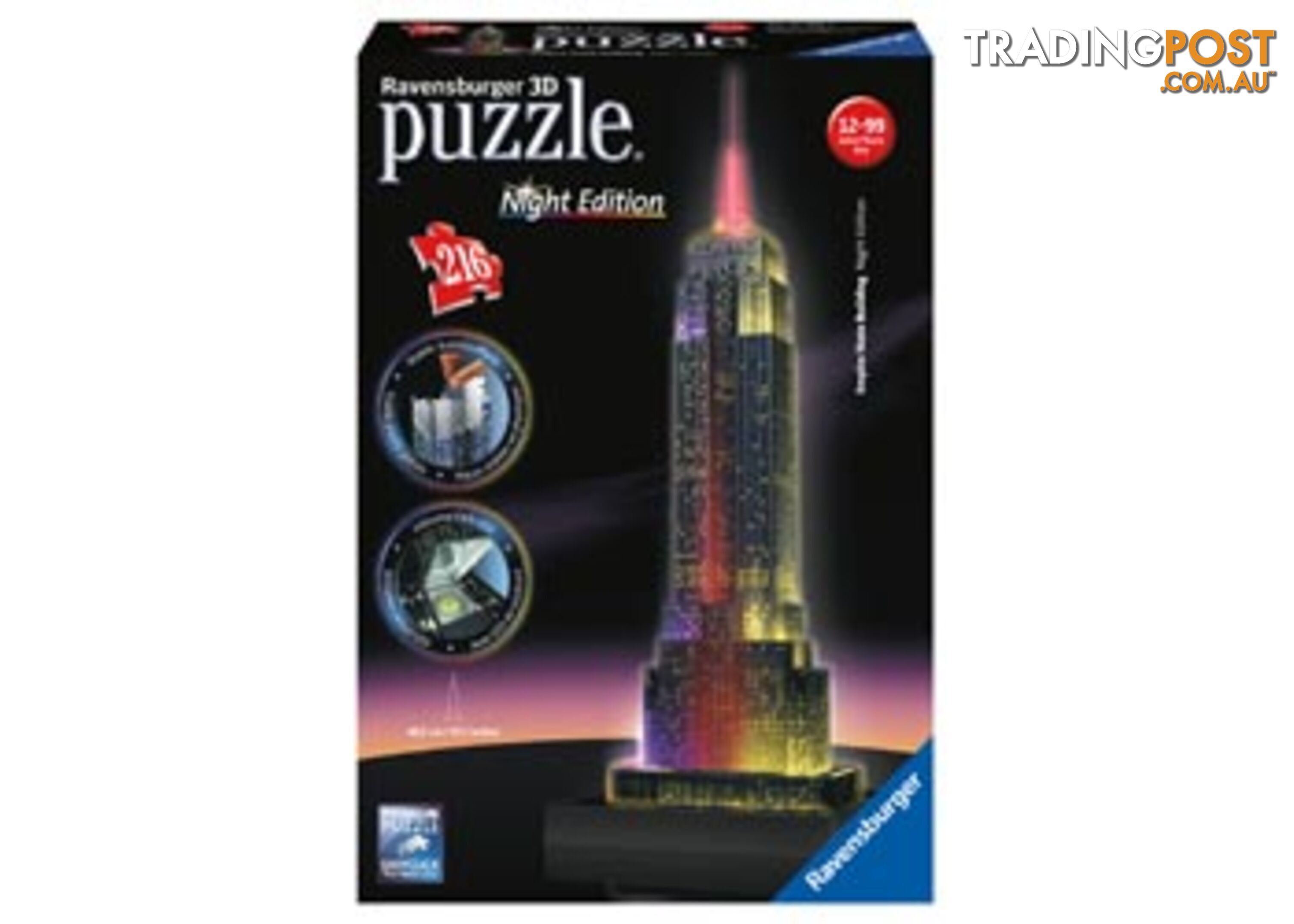 Ravensburger - Empire State at Night 3D Puzzle Building 216pc