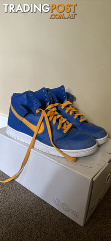 Custom Blue & Yellow Sneakers