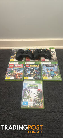 Xbox 360 Bundle: Games &amp; 2 Controllers