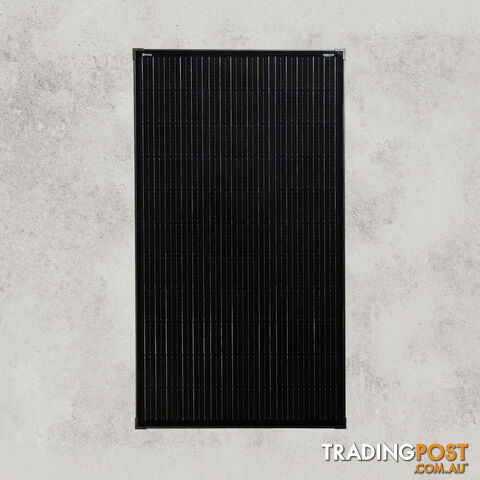 160W 12V Slimline Black Glass Solar Panel (20mm Frame)