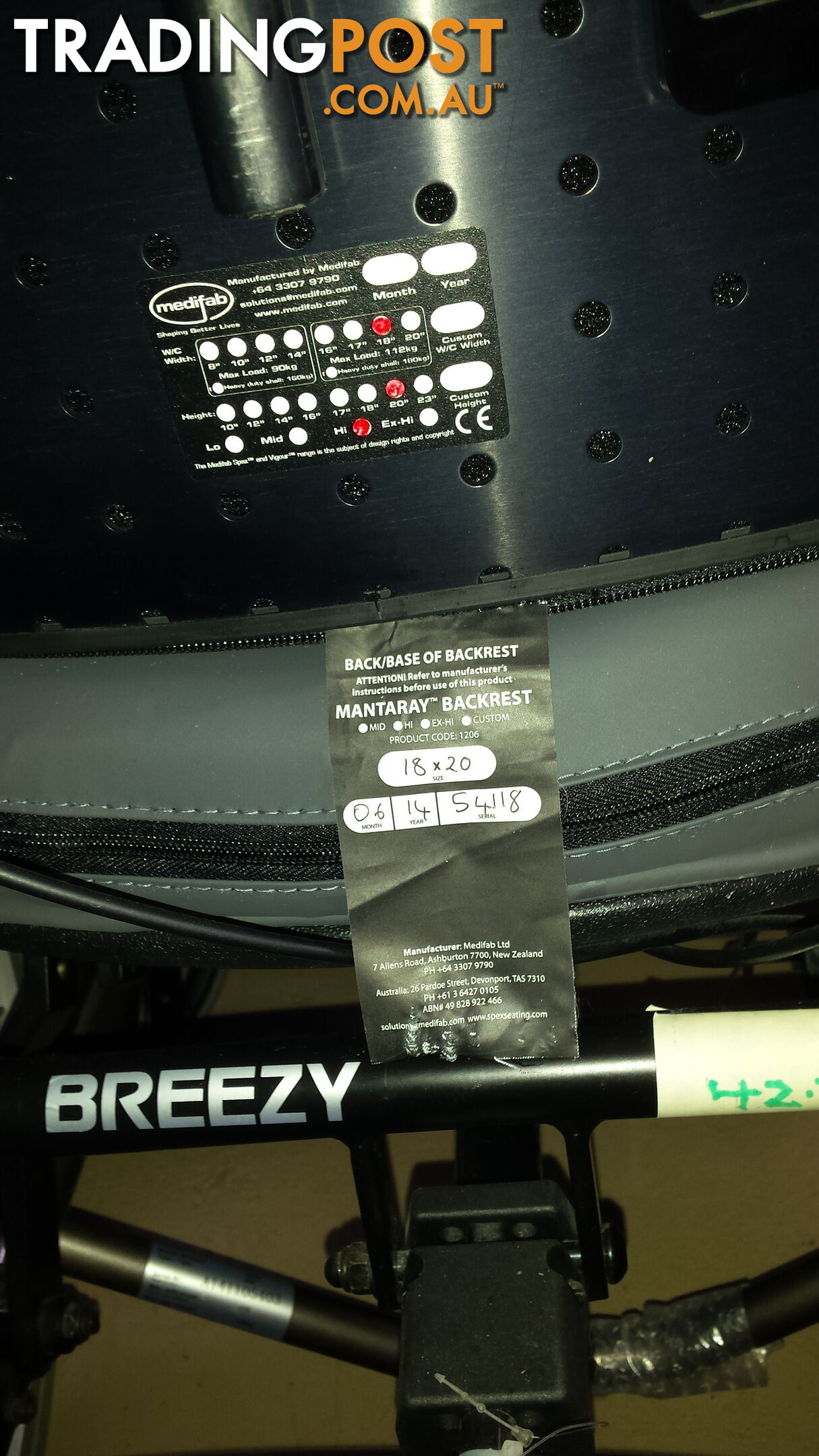 Breezy by Medifab Deluxe Wheelchair * Price Reduced for quick sale!