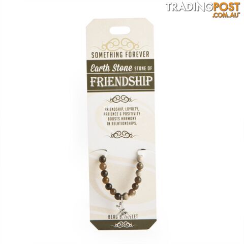 Something Forever â Earth Stone Bead Bracelet â Stone of Friendship